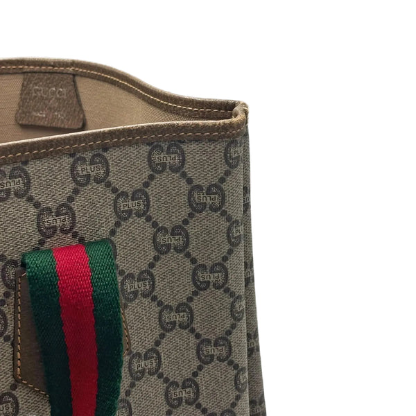 Gucci 20th Century GG Supreme Plus Sherry Line Web tote bag (Pre-Owned)