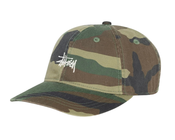 Stussy Basic Washed Low Pro Cap Woodland Camo
