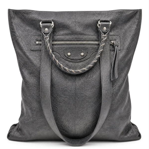 Balenciaga Agneau Classic Silver Hardware Hexagon Bleu Mineral (Like new) YV8K346