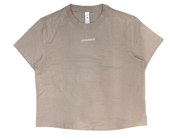 Lululemon Relaxed-Fit Cotton Jersey T-Shirt Wordmark Sheer Oak (Women’s)