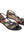 Gucci Black Leather Ophelia Floral-Embroidered Flat Sandals (Pre-owned)