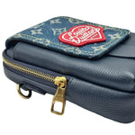 Load image into Gallery viewer, Louis Vuitton x Nigo Flap Double Phone Pouch Monogram Blue (Like new) Y4DMR8C

