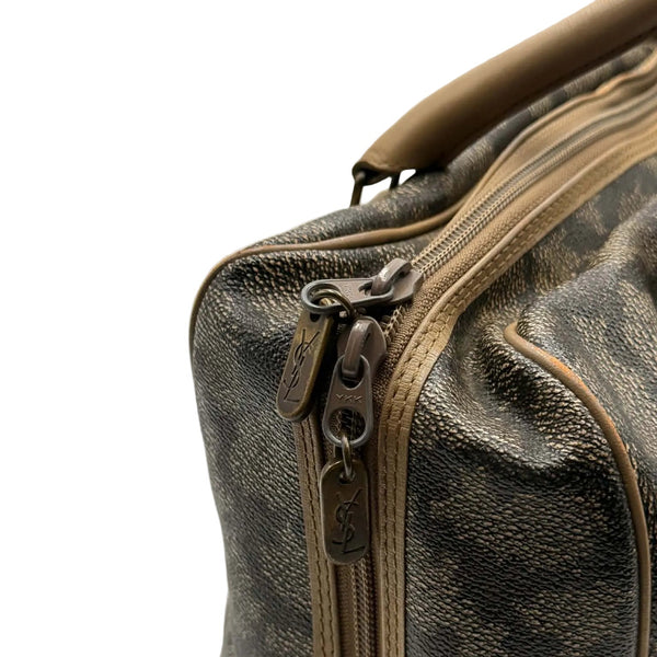 Saint Laurent Vintage Yves Grey black brown leather bag (Pre-owned)