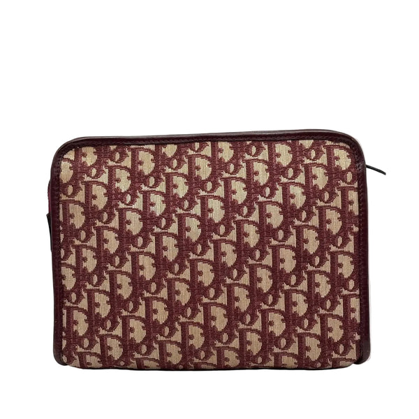Christian Dior Clutch Bag Burgundy (Pre-owned)