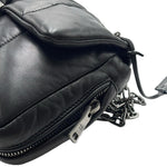 Load image into Gallery viewer, Prada Black Nappa Bomber Leather Flap Bag (Like new) YMJX29G

