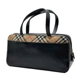 Load image into Gallery viewer, Burberry Nova Check Hand Bag Leather Nylon (Like new)
