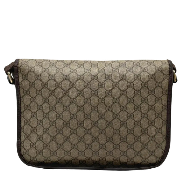Gucci GG Brown Supreme Monogram Coated Canvas Messenger Bag (Pre-owned) 8TJWDBC