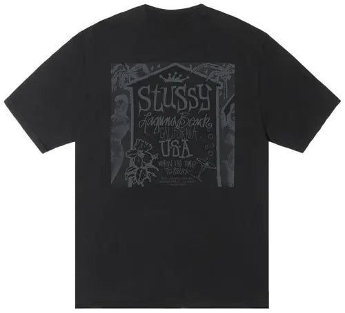 Stussy Beach House Tee Pigment Dyed 'Black'