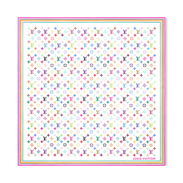 Louis Vuitton x Takashi Murakami Monogram Multicolor Square 90 White (Framed)