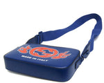 Load image into Gallery viewer, GUCCI Blue Orange Leather Clutch Shoulder Bag
