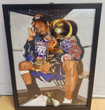 Load image into Gallery viewer, Kobe Bryant Shower Trophy Los Angeles Lakers "Drawing" (Framed)
