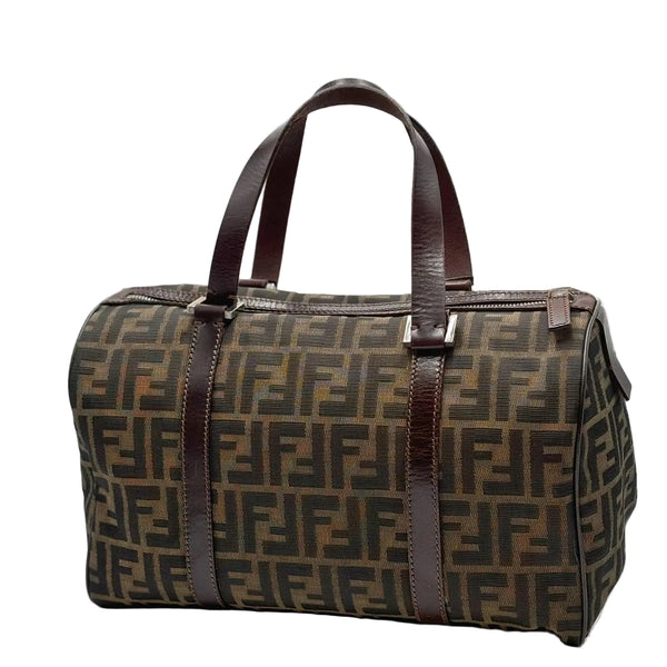 Fendi Brown Zucca Canvas Boston (Pre-owned) W8CGB6J