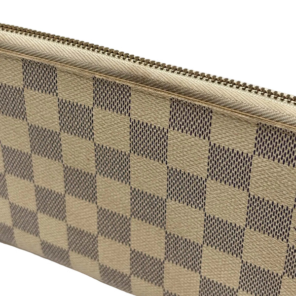 Louis Vuitton Damier Azur Canvas Zippy Organizer Wallet (Pre-owned)
