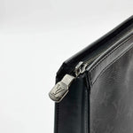 Load image into Gallery viewer, Louis Vuitton Pochette Voyage Monogram Eclipse MM Black/Grey (Pre-owned) J64W342
