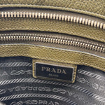Load image into Gallery viewer, Prada Vitello Daino Flat Pocket Messenger Bag Olive (Pre-owned) 44H732Y

