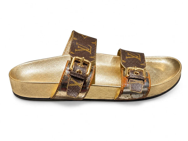 Louis Vuitton Bom Dia Leather Sandals (Pre-owned)