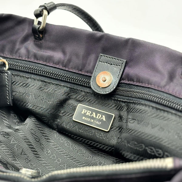 Prada Tessuto Nylon Shoulder Bag Purple (Pre-owned) QYK7W2D
