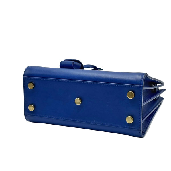 Saint Laurent Royal Blue Calfskin Leather Classic Nano Sac De Jour Bag (Pre-owned) W8B989X