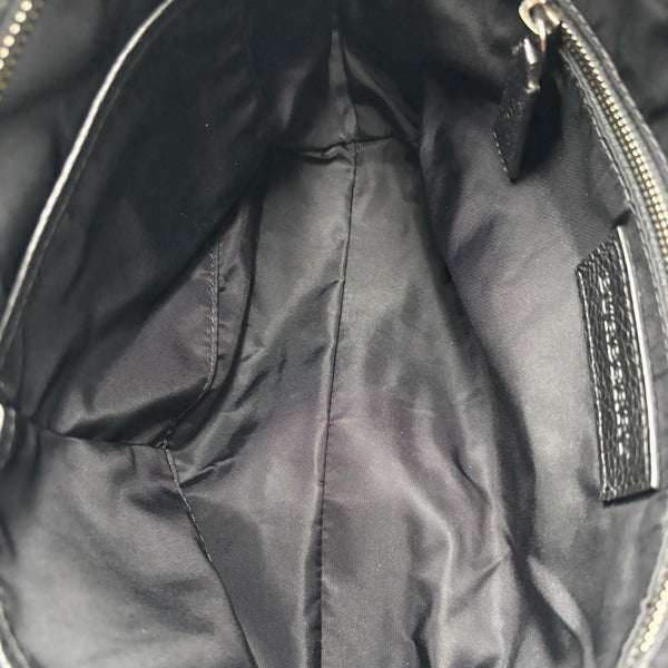 Burberry Nylon Leather Tote Shoulder Bag Dark Purple Black (Pre-owned) TVXC2RQ