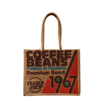 Load image into Gallery viewer, Trader Joe's Jute Bag Reusable 1967 Pasadena Coffee Beans Shopping Grocery Eco
