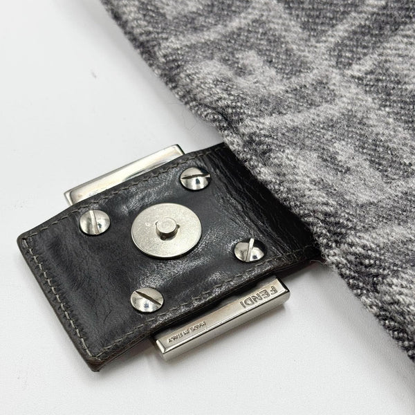 Fendi Wool Zucca Mama Baguette Grey (Pre-owned) R3Q6GBV