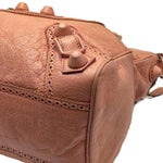 Load image into Gallery viewer, Balenciaga Grenadine Lambskin Leather Peach Giant Brogues Bag (Pre-owned) KVCKMH6
