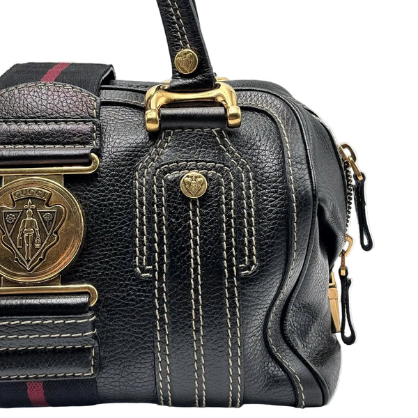 Gucci Leather Aviatrix Boston Bag Black (Pre-owned) T3YM67D