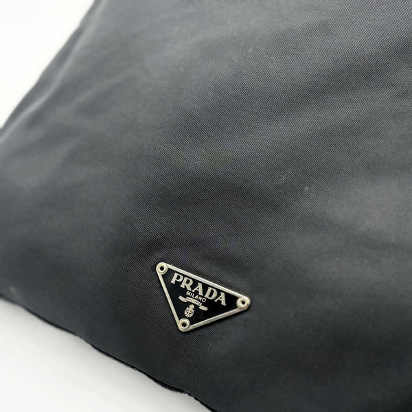 Prada Tessuto Nylon Flat Messenger Bag Black (Pre-owned)
