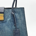 Load image into Gallery viewer, Miu Miu Madras Denim Handbag Blue (Pre-owned)
