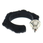 Load image into Gallery viewer, Chrome Hearts Cross Band Hoop Silicone Earring Black
