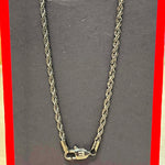 Load image into Gallery viewer, Eminem - Hockey Mask Diamond Pendant &amp; Chain (Gun Metal) 20 inch Chain

