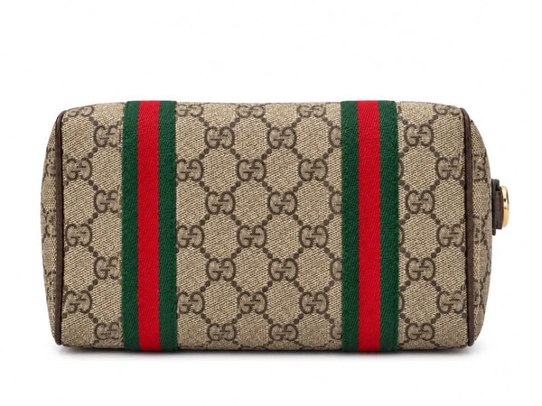 Gucci GG Supreme Web Mini GG Top Handle Bag Beige Ebony New Acero (Like new)