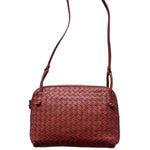 Load image into Gallery viewer, Bottega Veneta Burgundy Intrecciato Woven Nappa Leather Nodini Crossbody Bag (Pre-owned) X4MVWTT
