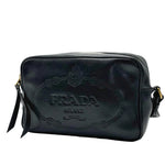 Load image into Gallery viewer, Prada Glace Calfskin Embossed Logo Crossbody Baltico (Like new) 9CK8WKB
