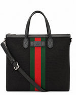 Load image into Gallery viewer, Gucci Techno Canvas Web Top Handle Shoulder Bag Black (Pre-owned)
