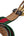 Gucci Green/Red Canvas Web Double G Belt 90.36 (Pre-owned)