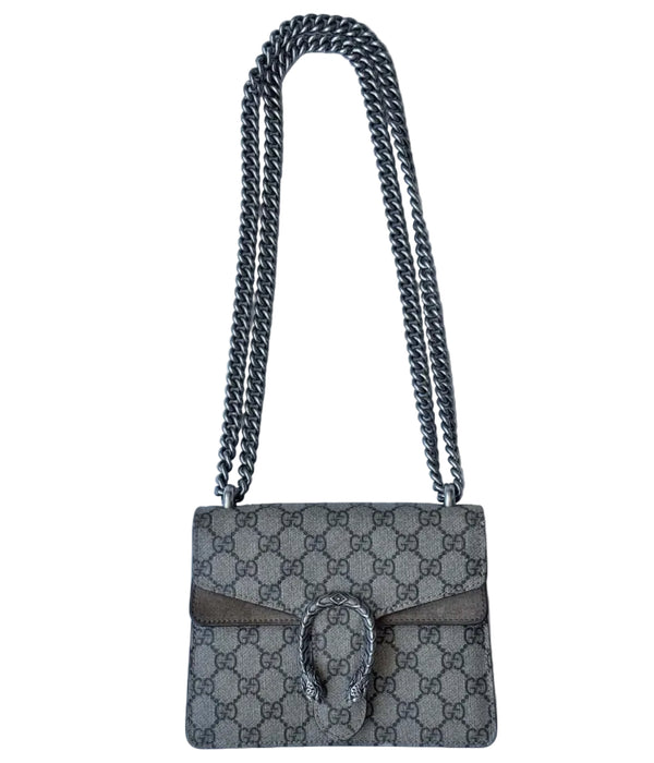 Gucci Dionysus Shoulder Bag GG Supreme Mini Beige (Pre-owned) M2HXC46