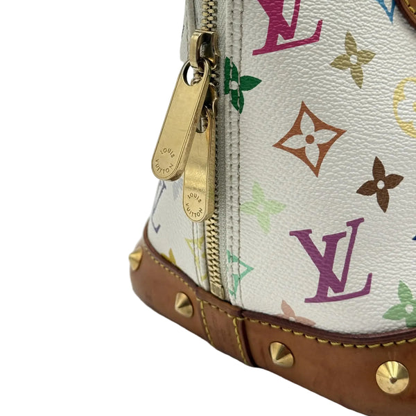 Louis Vuitton White Monogram Multicolore Canvas Alma PM Bag (Pre-owned) GCM4DQB