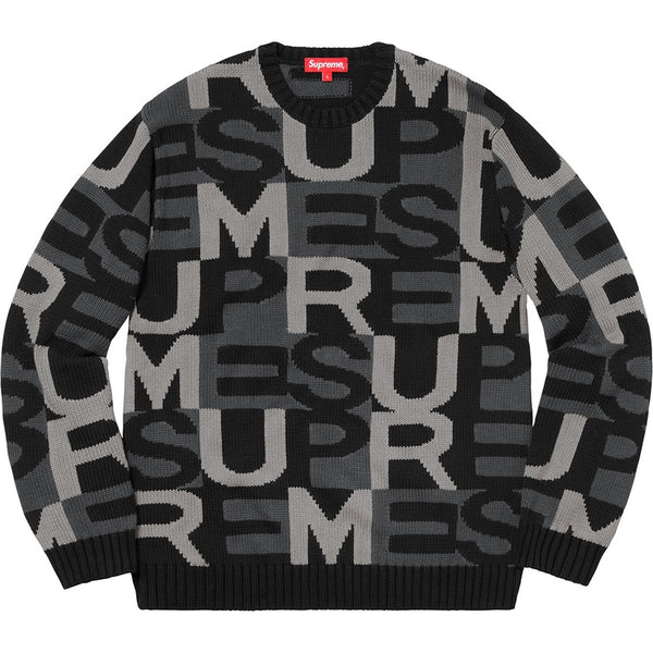 Supreme Big Letters Sweater Black