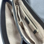 Load image into Gallery viewer, Gucci Interlocking G Shoulder Bag in Black Grained Leather (Like new) 3J4T628

