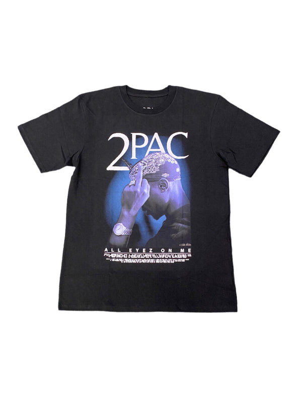 All Eyez On Me Bandana Photo SS Tee Black