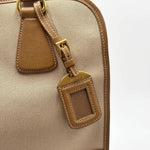 Load image into Gallery viewer, Prada Convertible Tote Canvas And Saffiano Leather Large Satchel (Pre-owned) QMBWT74
