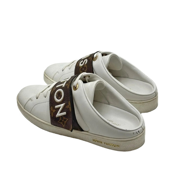 Louis Vuitton Frontrow Wrap-toe Slippers White Brown (Women's)