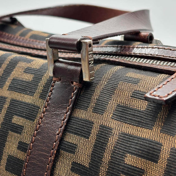 Fendi Brown Zucca Canvas Boston (Pre-owned) W8CGB6J