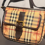 Load image into Gallery viewer, Burberry Haymarket Check Coated Canvas Crossbody Bag (Pre-owned)
