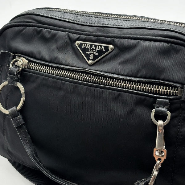 Prada Nylon Camera/Shoulder Bag Black (Pre-owned)