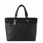 Load image into Gallery viewer, Chanel Black Coated Canvas Paris-Biarritz Grand Shopping Tote Bag
