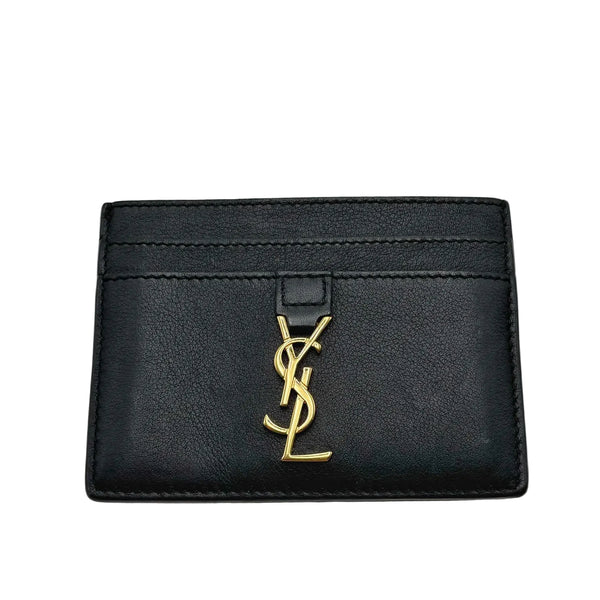 Saint Laurent Black Leather Cardholder (Pre-owned)