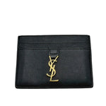 Load image into Gallery viewer, Saint Laurent Black Leather Cardholder (Pre-owned)
