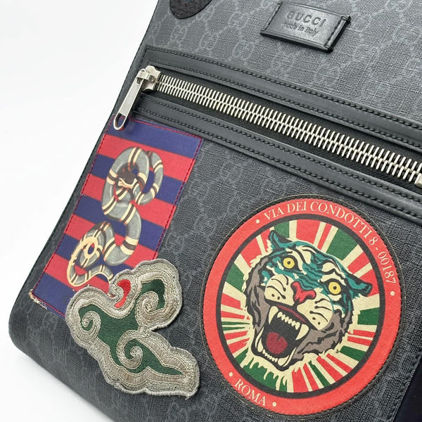 Gucci Black GG Supreme Canvas Night Courier Messenger Bag (Pre-owned) 8J769BV